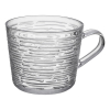 Kubek szklany z uchem LIRYC 450ml paski wzór 1